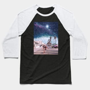 Starry Waves - Space Aesthetic, Retro Futurism, Sci Fi Baseball T-Shirt